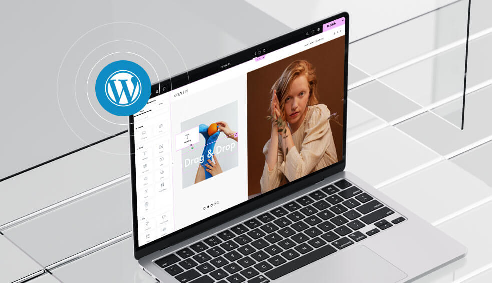 a user friendly interface of a wordpress website with drag and drop features